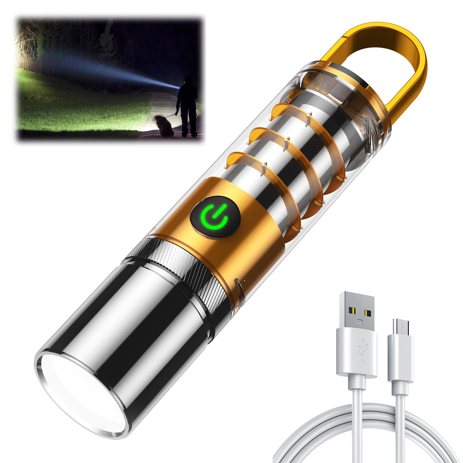 100,000 Lumen Rechargeable LED Flashlight - High Power Waterproof Flashlight with 6 Modes for Camping, Hiking, Emergency & Outdoor Adventures