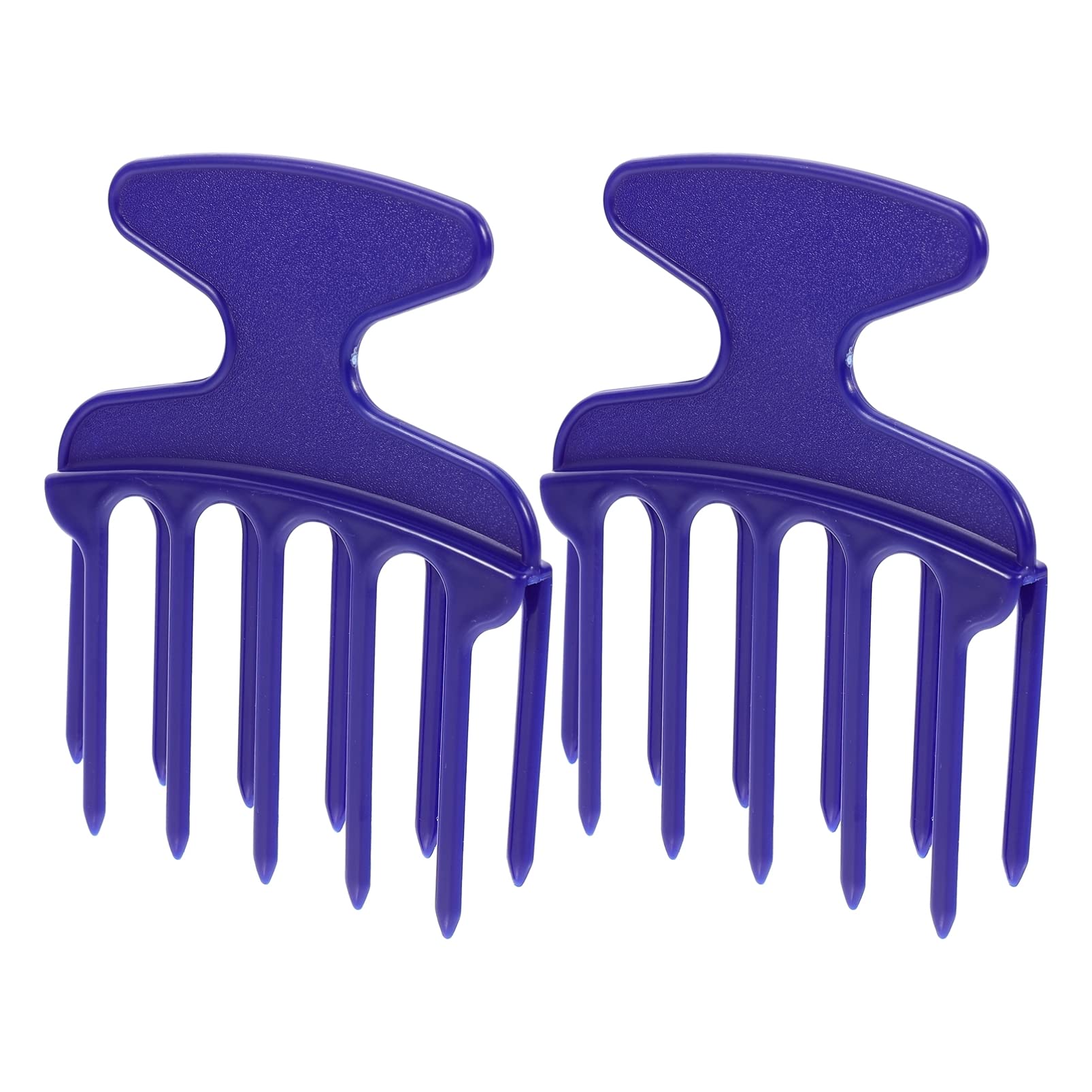 Lurrose 2-Pack Afro Combs - Wide Tooth Detangling Comb for Natural Hair, Wigs & Braids - Double Fist Pick Hair Styling Tool for Men & Women (Blue) | Perfect for Daily Hair Care, Salon Styling & Travel