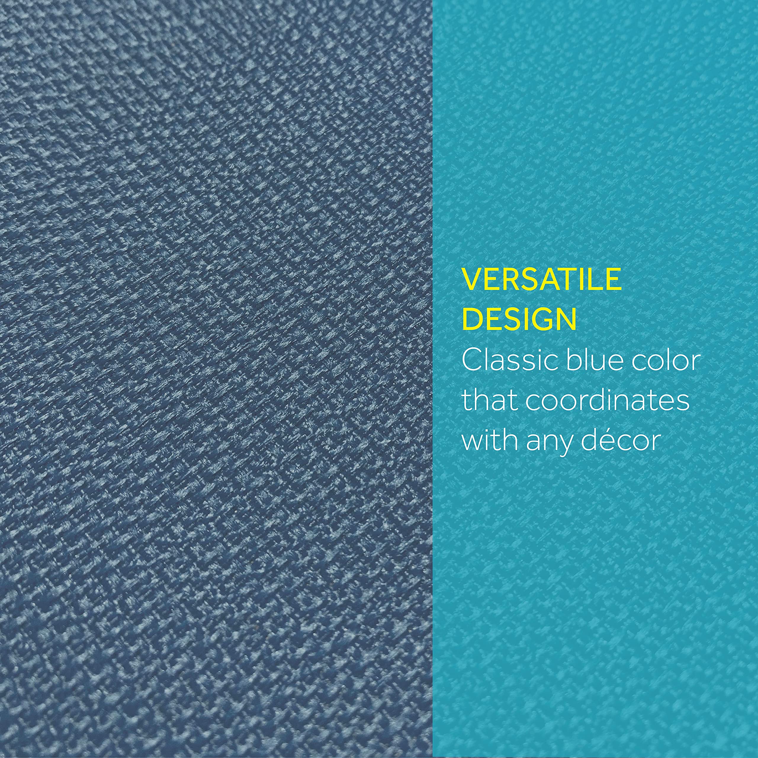 Suntastic O'Linen 2-Piece Deep Seat Cushion Set for Patio Furniture - Water-Resistant Outdoor/Indoor Sofa Cushions in Captain's Blue - Perfect for Deck Chairs, Porch Swings & Garden Seating