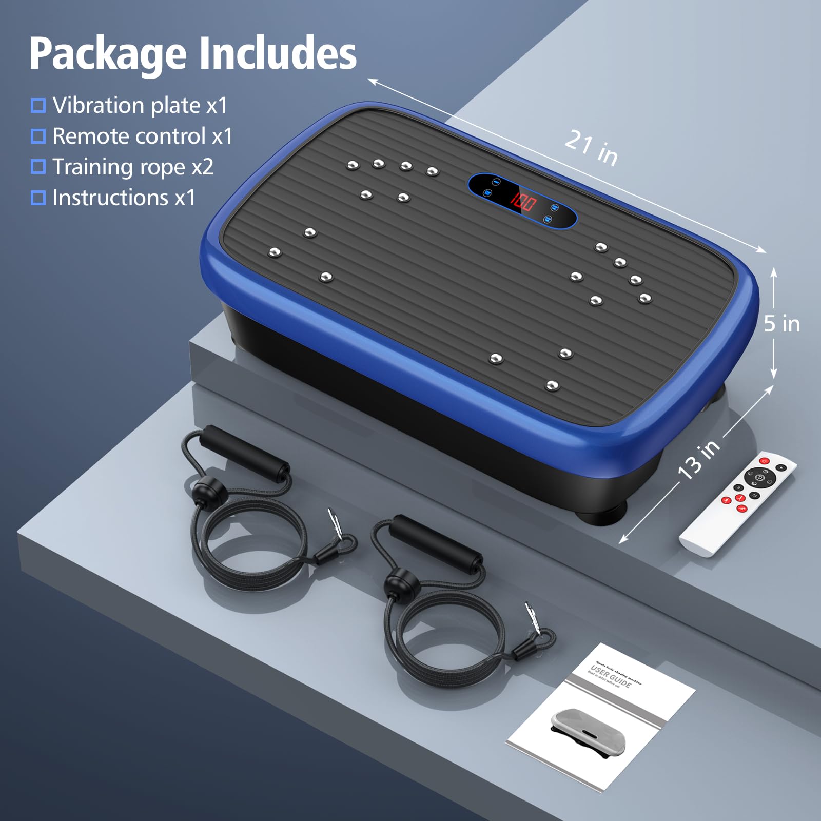 Vibration Plate Exercise Machine for Weight Loss & Body Shaping - 180 Speed Levels Whole Body Vibration Platform for Lymphatic Drainage & Wellness - Perfect for Home Gym, Physical Therapy & Fitness Training