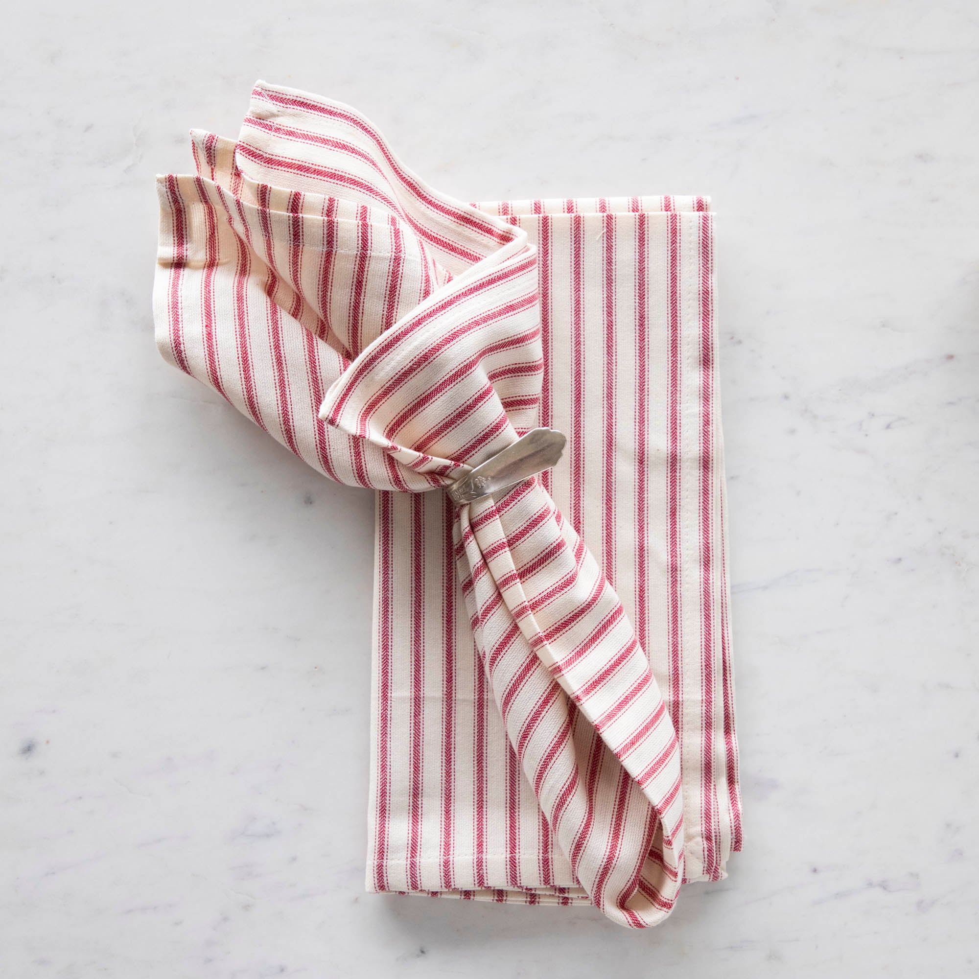 Premium Bergen Red Cloth Napkins - 100% Cotton, Set of 4 - Elegant Dinner Party, Wedding, and Holiday Table Decor