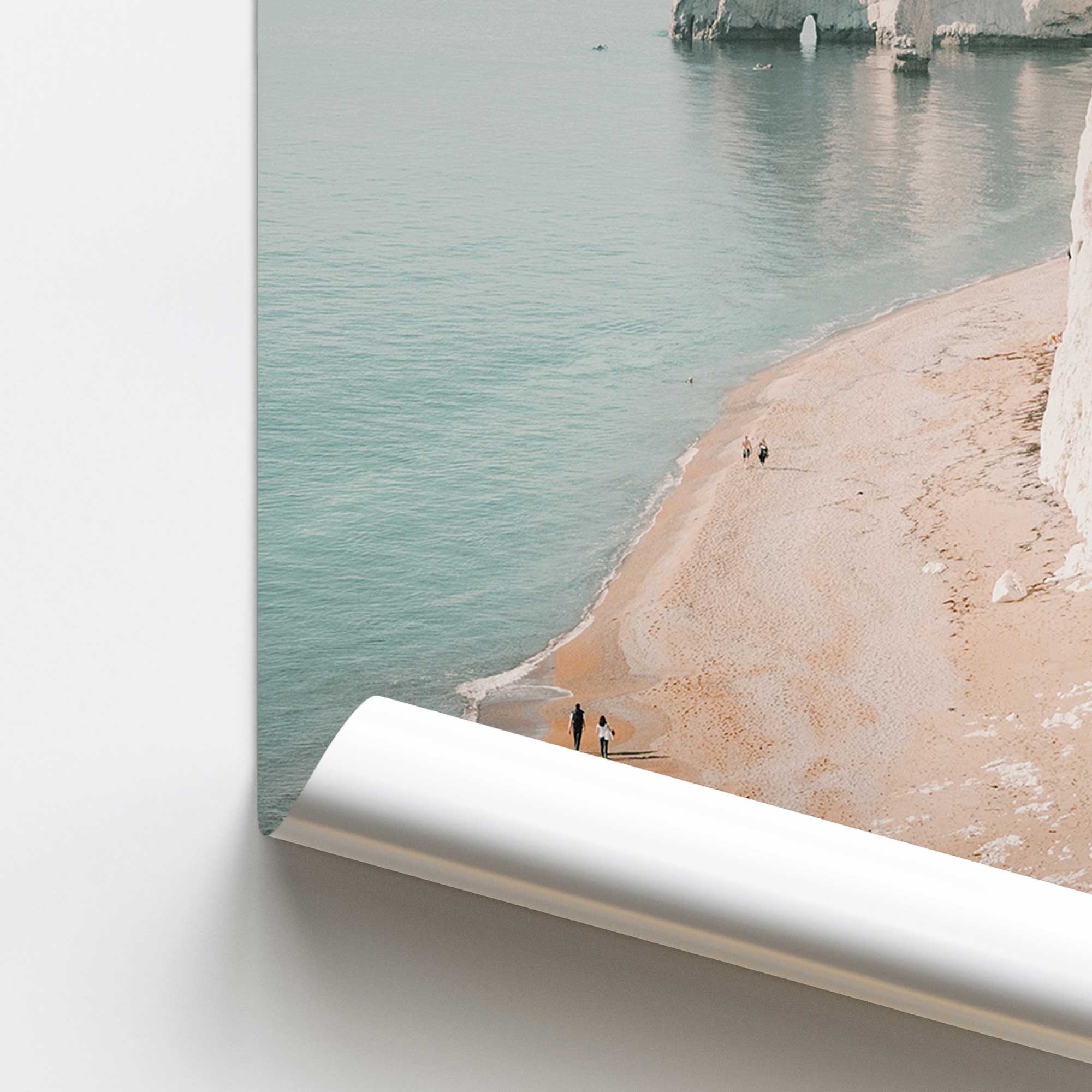Scenic Coastal Cliffside Walk Rolled Canvas Print - Perfect for Home Decor, Office Wall Art & Gift Ideas