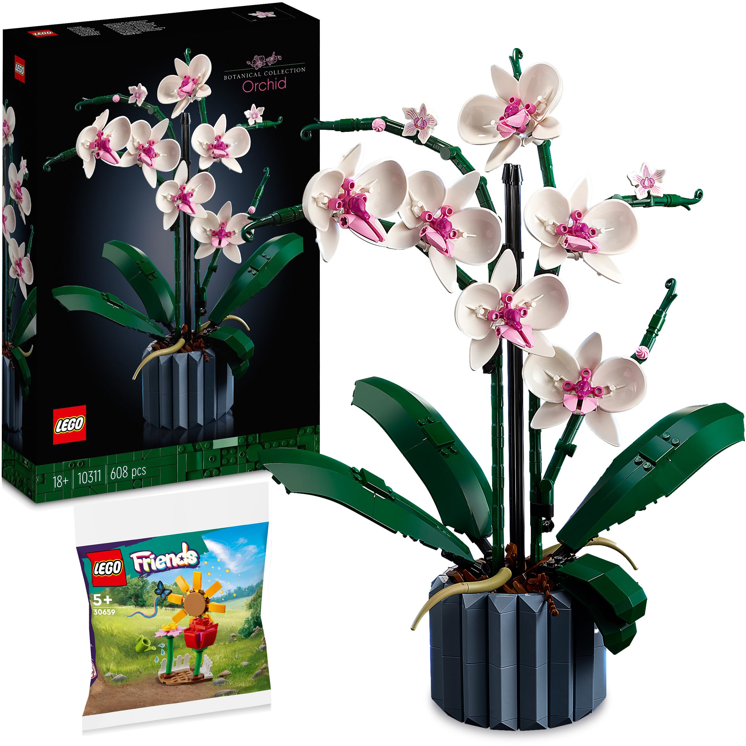 LEGO Orchid Flower Building Kit 10311 - Botanical Collection, Adult LEGO Flower Bouquet, Home & Office Decoration, Creative Gift for Plant Lovers