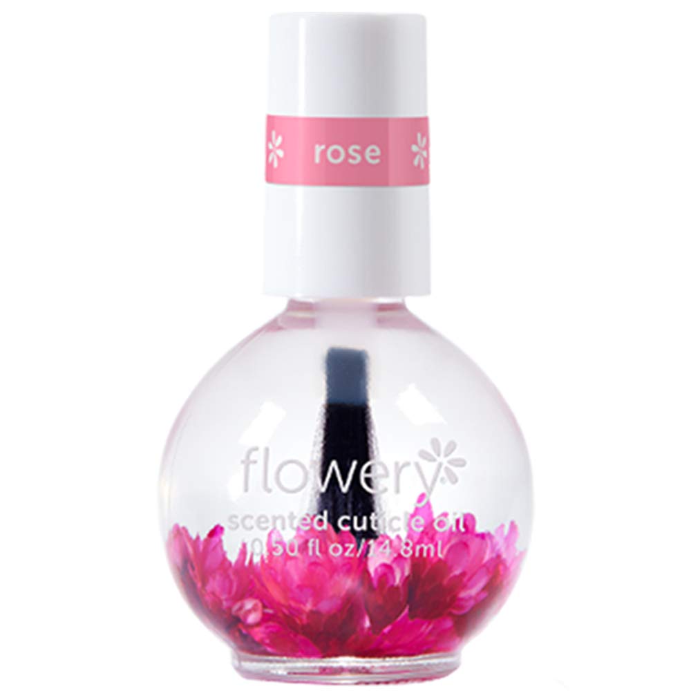 Premium Flowery Rose Scented Cuticle Oil - 0.5 oz Nail Care Treatment for Soft Cuticles & Healthy Nails - Perfect for Manicures, Pedicures & At-Home Nail Care