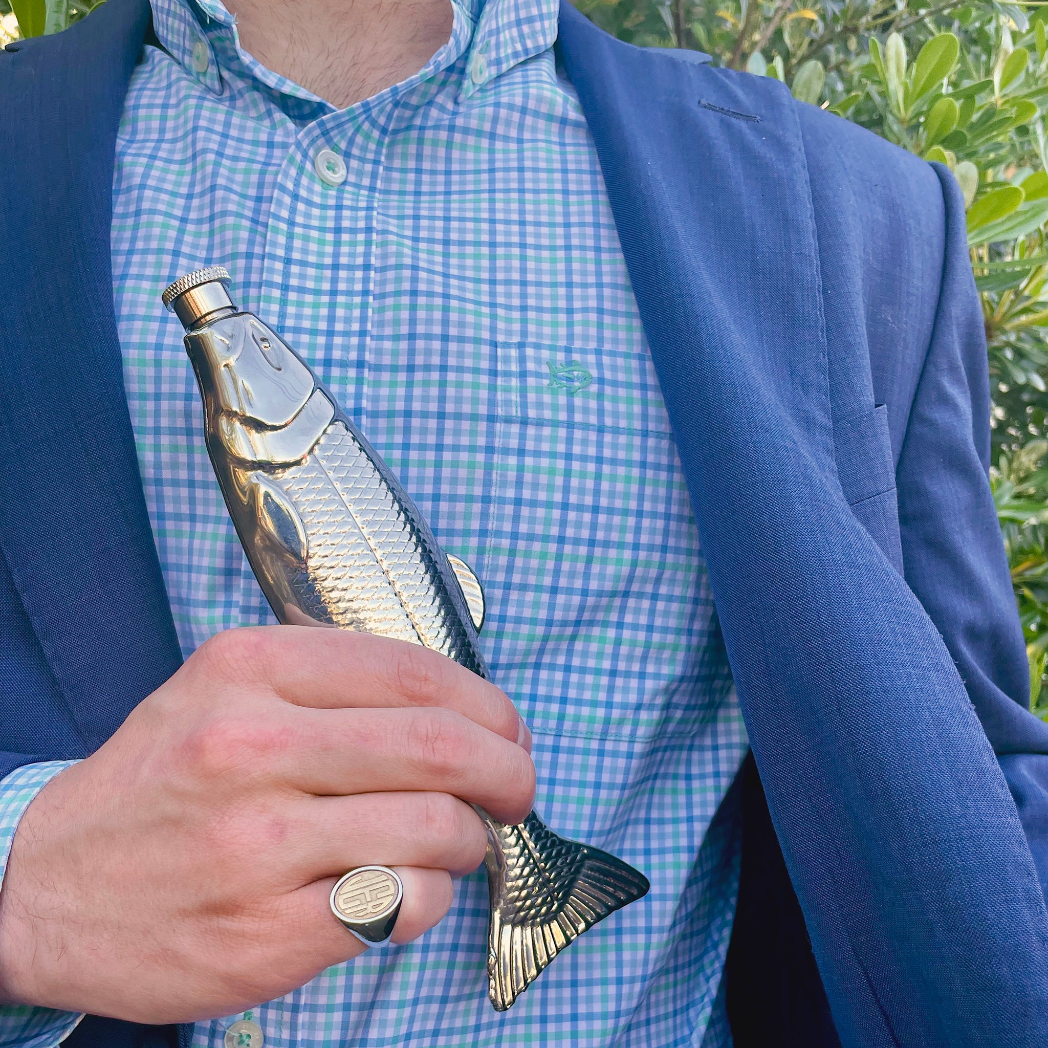 Premium Stainless Steel Fish Flask 4oz - Leakproof & Insulated for Hot/Cold Beverages - Perfect for Fishing, Camping & Outdoor Adventures