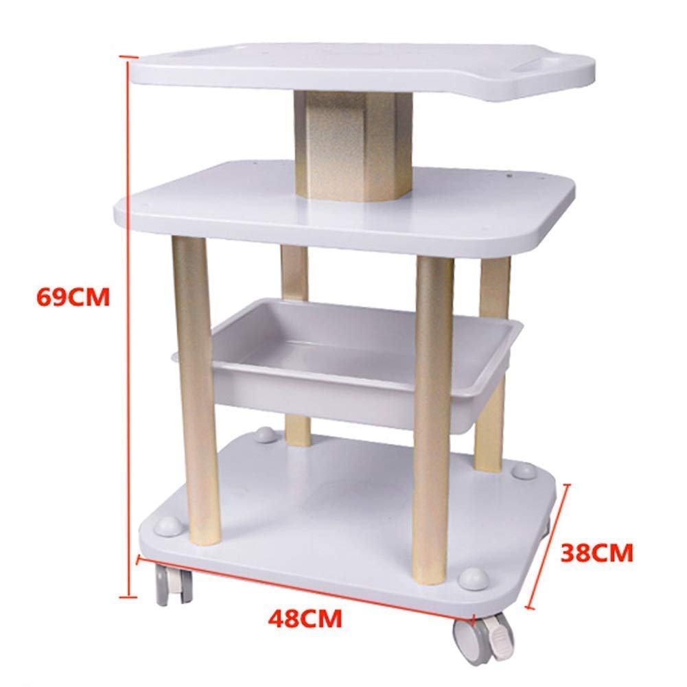 MHBGX Heavy Duty Portable Hand Truck Cart - 50Kg Capacity, Easy to Install, Gold Finish | Multi-Function Utility Cart for Salon Equipment Storage, Warehouse, Retail & Home Use