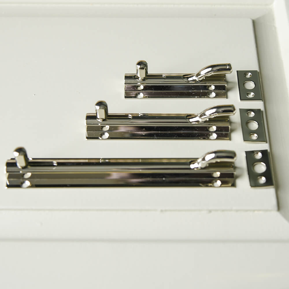 Polished Nickel Barrel Bolt - Heavy Duty Cabinet & Door Latch for Home, Office & Furniture - Secure & Stylish Hardware Solution