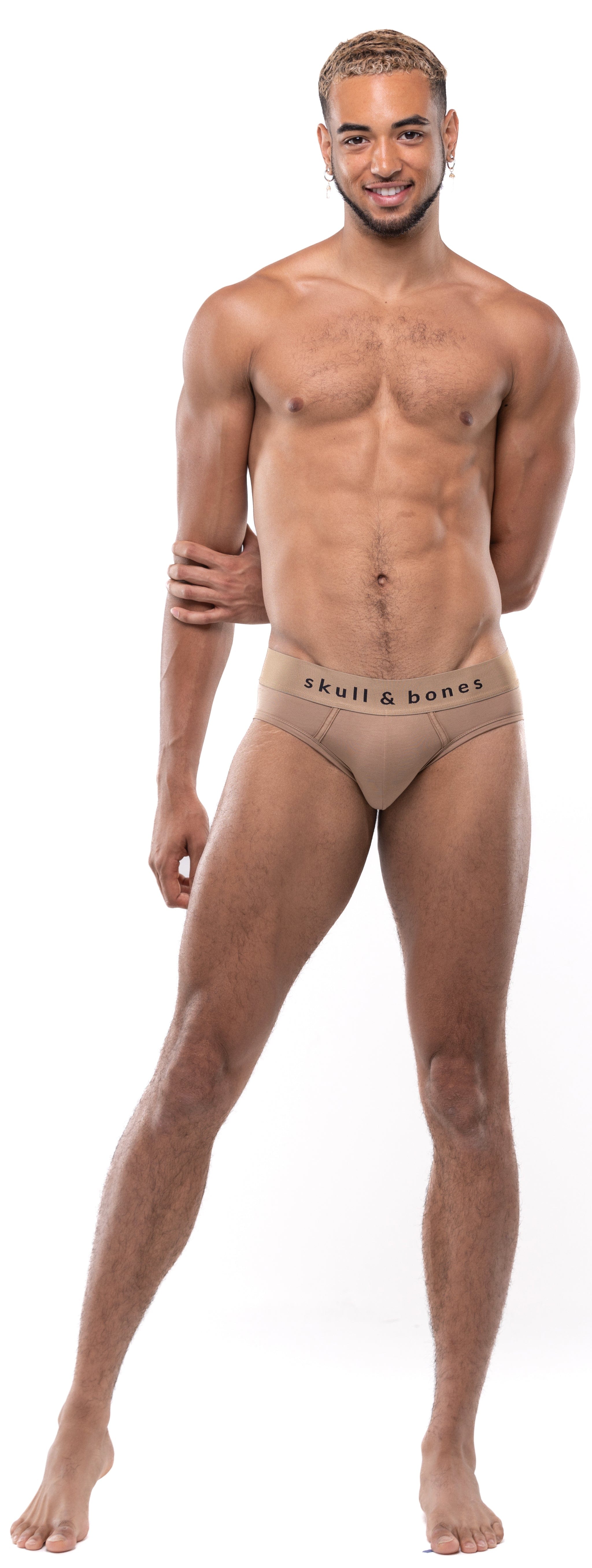 Just The Bones Brief Tan - Comfortable & Stylish Men's Underwear for Everyday Wear, Gym & Outdoor Activities