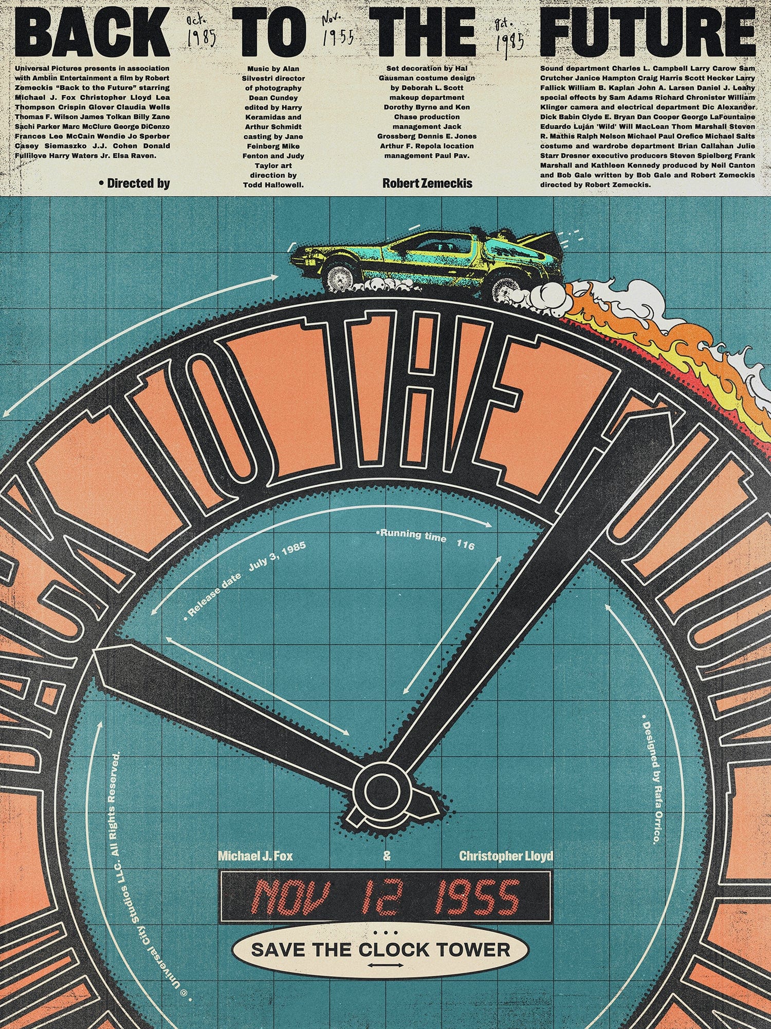 Back to the Future Movie Poster - Limited Edition Collectible Art Print - Perfect for Home Theater Decor, Man Cave, or Gift for Film Fans