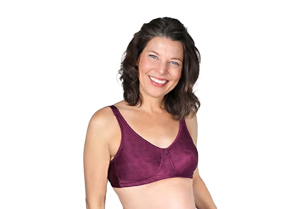 Rose Contour Mastectomy Bra 42C - Post-Surgery Support Bra for Women, Comfortable & Breathable - Perfect for Daily Wear, Recovery & Active Lifestyle (Maroon)
