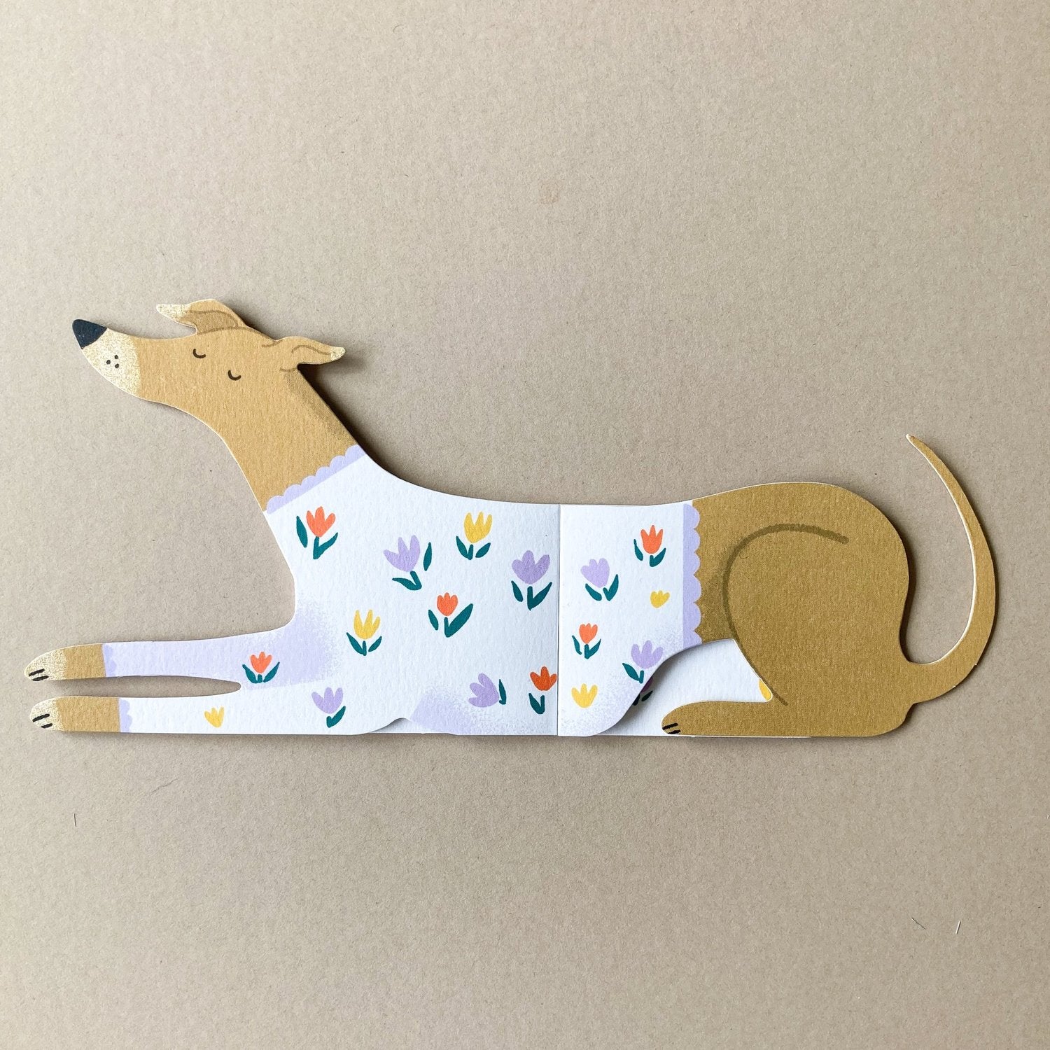 Bryony Moss Long Doggo Bunny Card - Cute Animal Greeting Card for Birthdays, Thank You, and Special Occasions - Perfect for Dog and Bunny Lovers