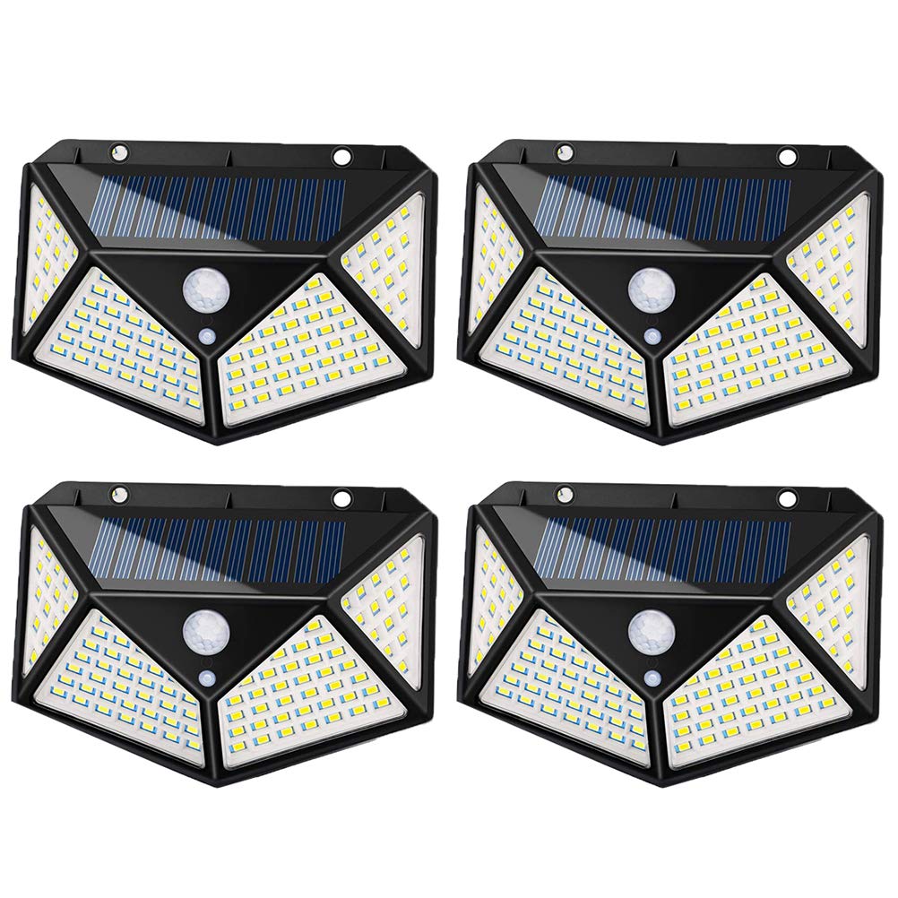 iBasenice Solar Sensor Night Light - 4 Pack Outdoor Solar Lights for Yard, Garden & Pathway - Waterproof & Energy-Efficient Convenient Lighting Solution - Perfect for Patio, Deck, Driveway & Landscape Lighting