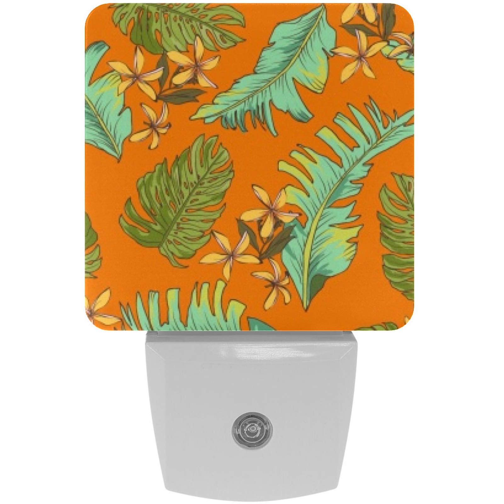 Smart LED Night Light with Auto Dusk to Dawn Sensor - Plug-in Decorative Jagged Leaf Design for Hallway, Bedroom, Nursery, Kitchen, Stairs & Bathroom - Perfect for Safe Nighttime Navigation and Ambient Lighting
