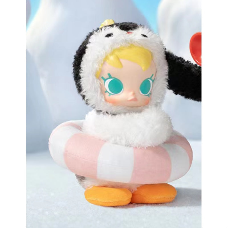 Baby MOLLY Pingu Happy Fishing Series Vinyl Plush Pendant Complete Set - Cute Collectible Toy for Kids & Gift for Anime Fans - Perfect for Playtime, Room Decor, and Kawaii Collections