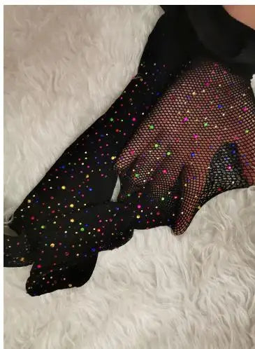 Sexy Diamond Fishnet Pantyhose for Women - Shiny Rhinestone Mesh Nylon Stockings & Tights - Perfect for Party, Cosplay, and Night Out
