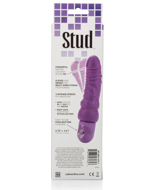 Bendie Stud Curvy Vibrator - Purple | Flexible G-Spot Stimulator for Women | Perfect for Solo Play & Couples Intimacy