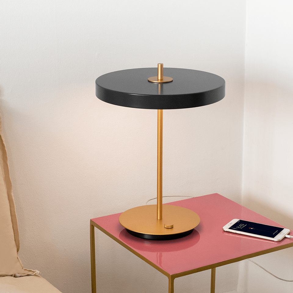 Asteria Modern LED Table Lamp - Adjustable Brightness, 3 Color Temperatures, USB Charging Port - Perfect for Bedroom, Living Room, Office & Study Desk Lighting