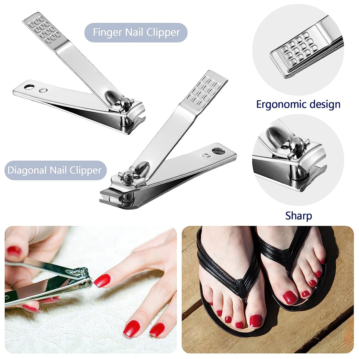 **Professional 7-in-1 Stainless Steel Manicure & Pedicure Kit - Nail Clippers, Scissors, Tweezers, Ear Pick, Eyebrow & Nail File - Perfect Gift for Men & Women - Ideal for Travel, Home & Salon Use**