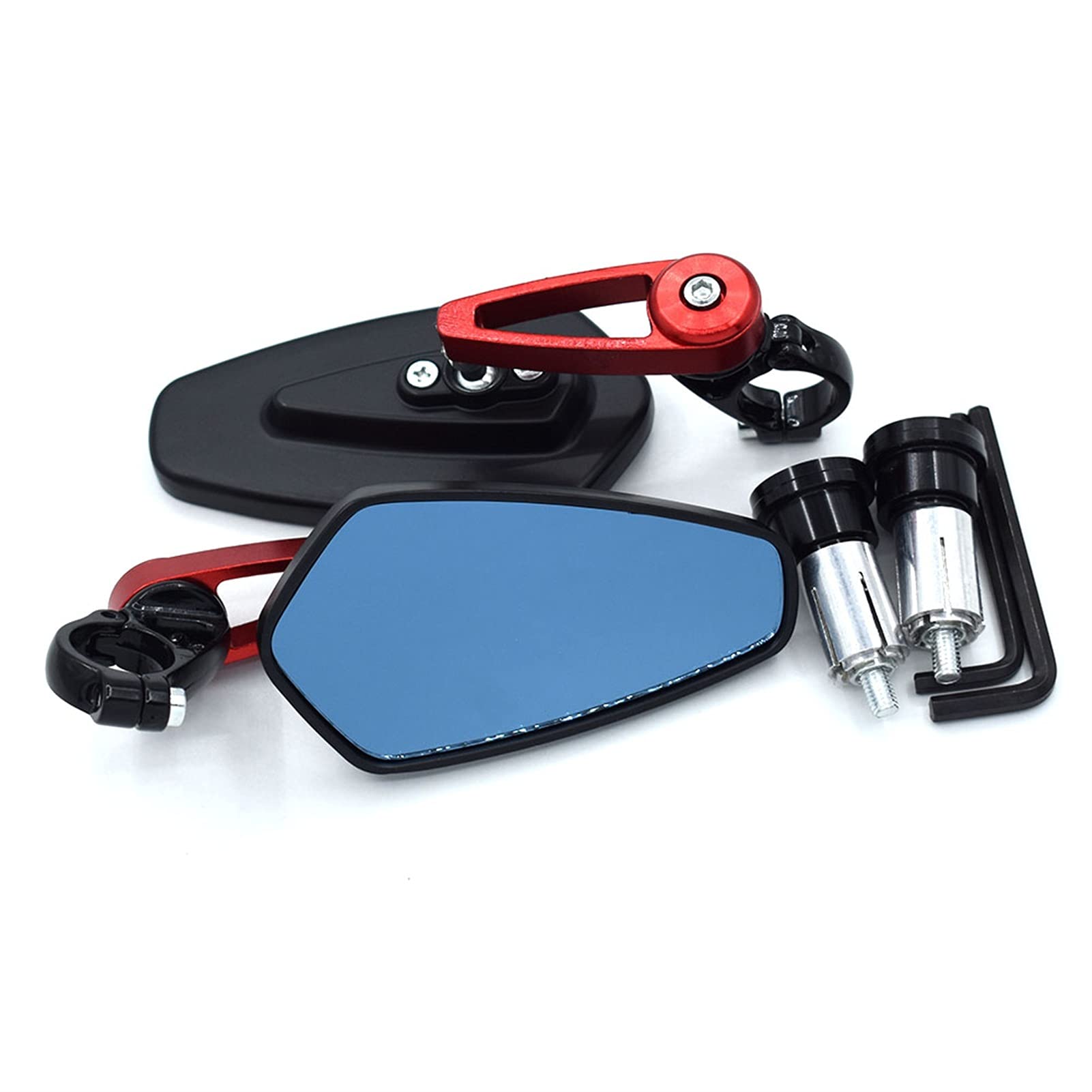 LKSN Motorcycle Bar End Mirrors - Universal Fit for Honda Forza 300, Shadow AERO 750, XR400, CRM 250, NC 750X, Zoomer, CB 900 Hornet - Durable Motorcycle Accessories for Safe Riding & Improved Visibility