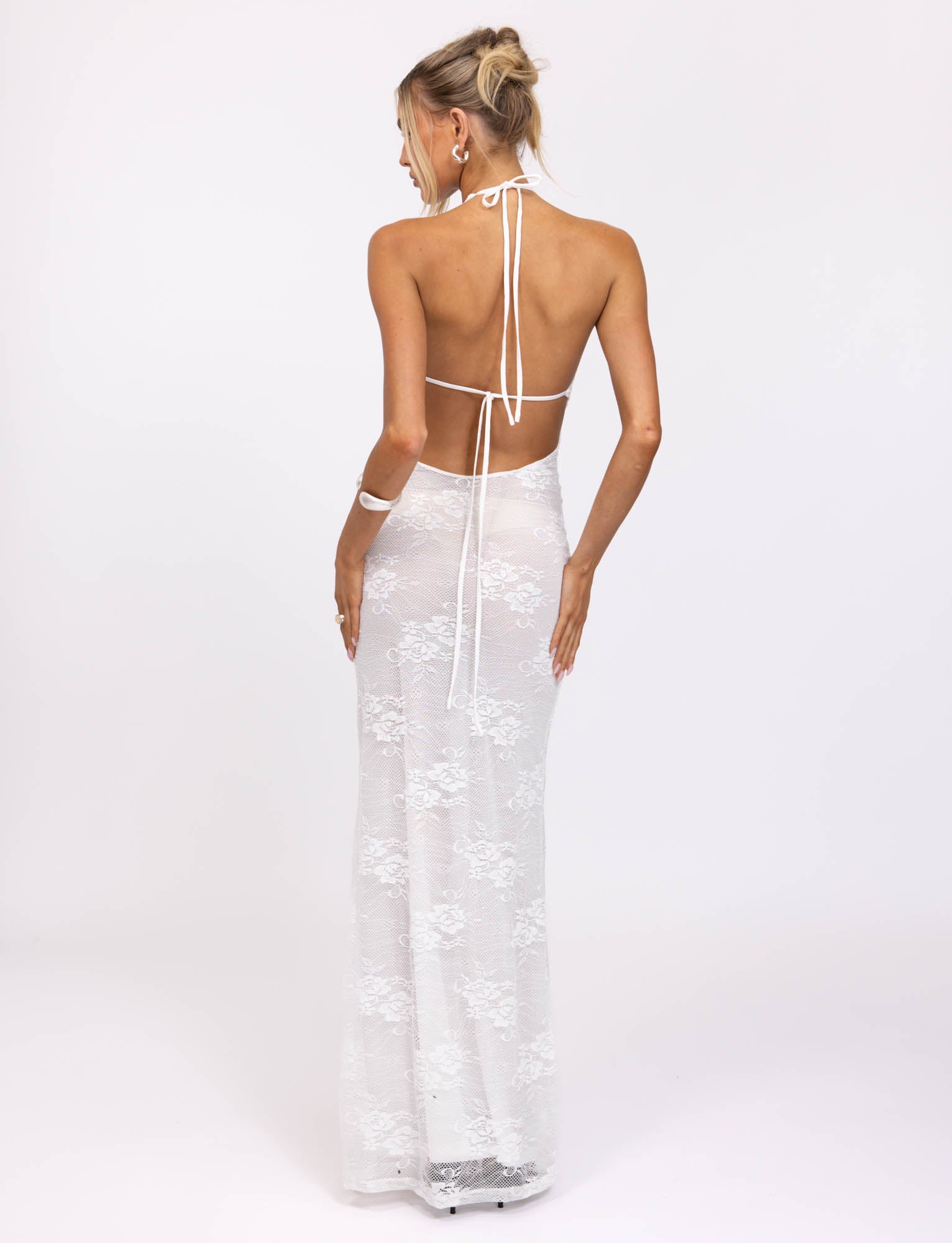 LUCIA DRESS White Lace - Elegant Women's Summer Dress for Weddings, Parties & Special Occasions