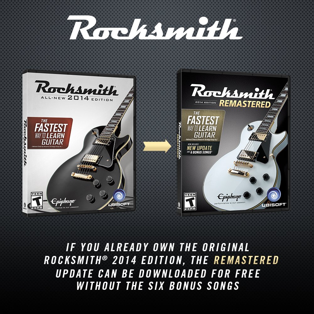 Rocksmith 2014 Edition Remastered - Xbox One Standard Edition | Learn Guitar with Real-Time Feedback | Perfect for Beginners & Advanced Players at Home