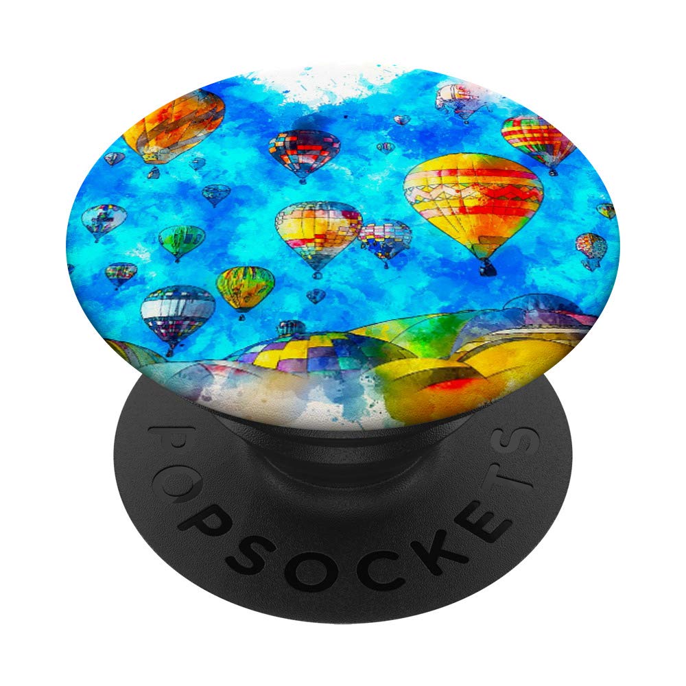 Hot Air Balloon Pop Socket - Swappable Phone Grip for iPhone, Samsung & Tablets | Cute Balloon Festival Accessory | Perfect for Travel, Selfies & Daily Use