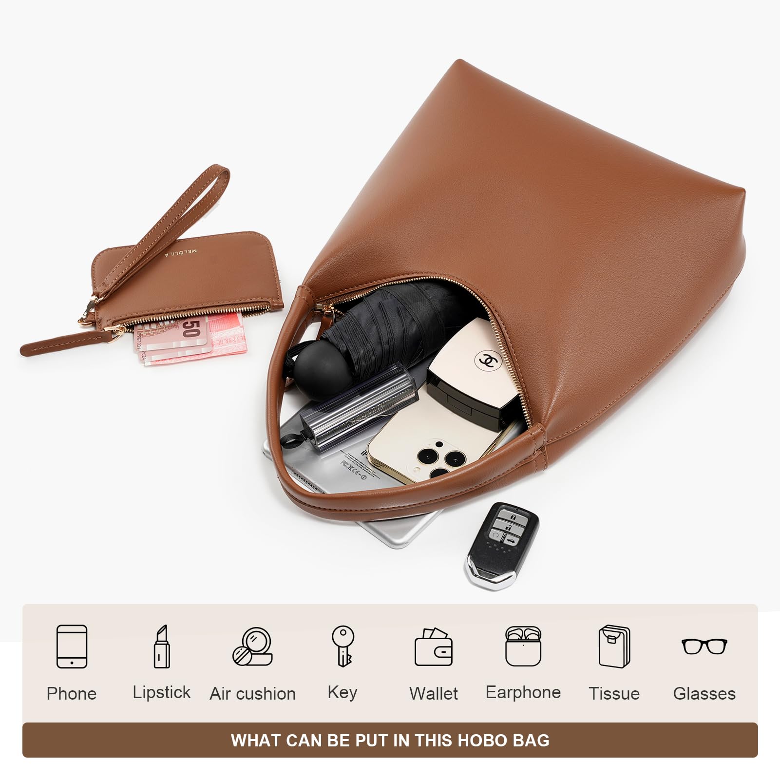 Stylish Women's Hobo Shoulder Bags - Fashionable Crossbody Purses for Everyday Use, Work & Travel Accessories