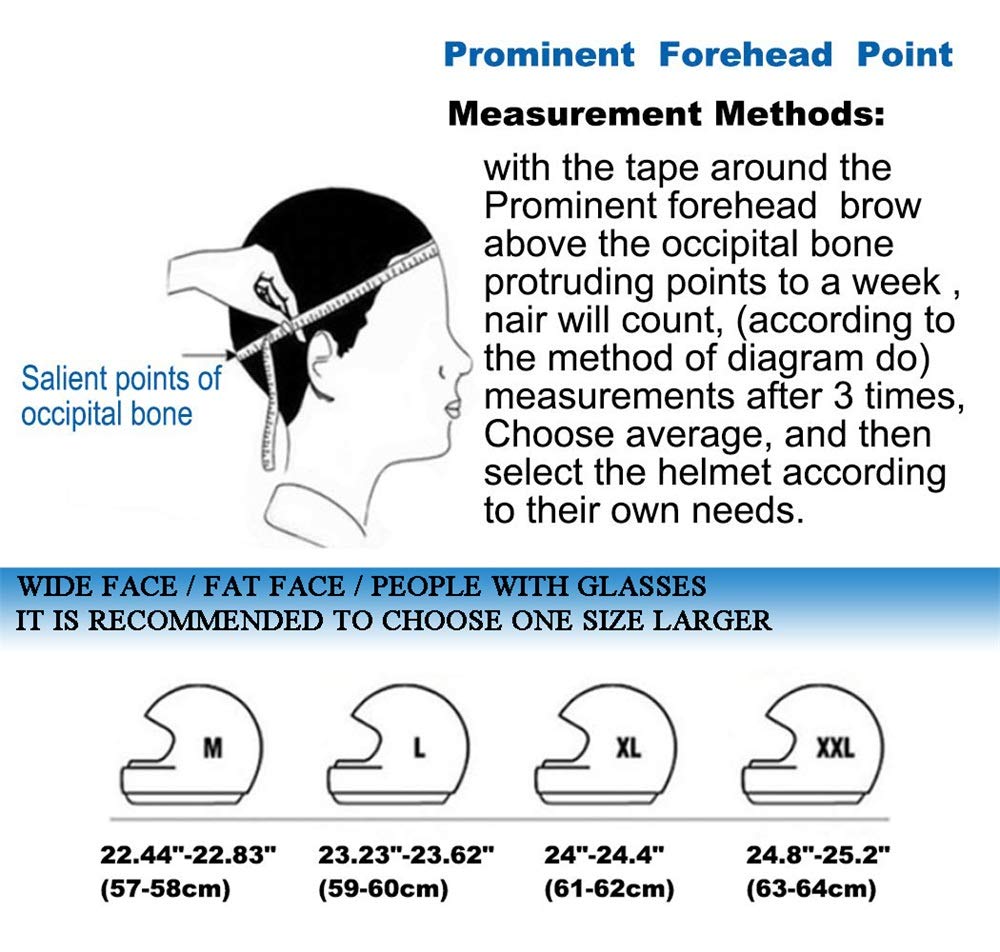 Bluetooth Motorcycle Helmet Full Face Modular Flip Up Dual Visor Street Bike Helmet for Men & Women - Blue, XXL (24.8-25.2 Inch) - Hands-Free Calling, Music & GPS Navigation for Commuting & Long Rides