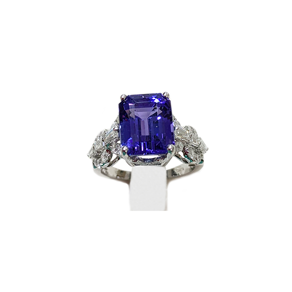 18K White Gold Tanzanite Ring for Women – Elegant Tanzanite Gemstone Engagement & Wedding Ring – Perfect for Anniversary, Proposal, and Special Occasions