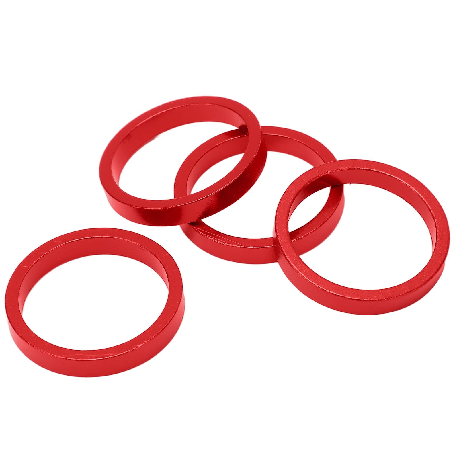 4Pcs Bicycle Headset Spacer - 28.6mm Aluminum Alloy Front Fork Stem Spacers for Mountain & Road Bike | Lightweight & Durable Bike Accessories for Cycling & Commuting