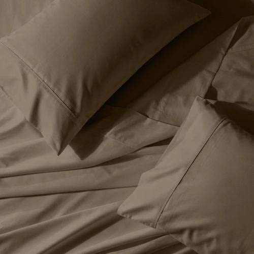 Premium 650 Thread Count King Size Flex Top Sheet Set - Wrinkle Resistant & Easy Care Taupe Bedding for Ultimate Comfort - Perfect for Master Bedrooms, Guest Rooms & Luxury Hotels
