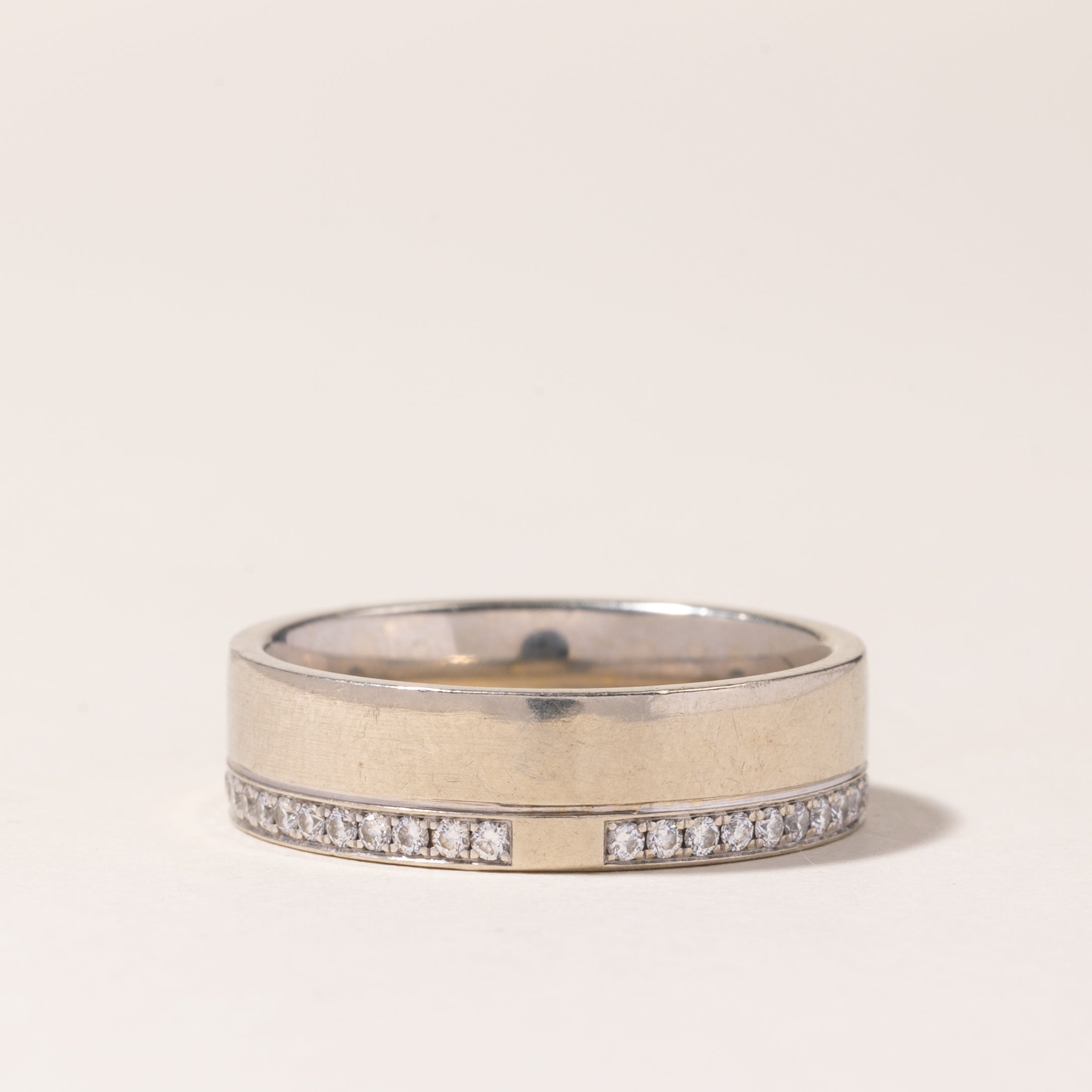 19K White Gold Diamond Eternity Band Ring - 0.70 Carat Total Weight (CTW) - Size 10.25 - Perfect for Weddings, Anniversaries & Special Occasions