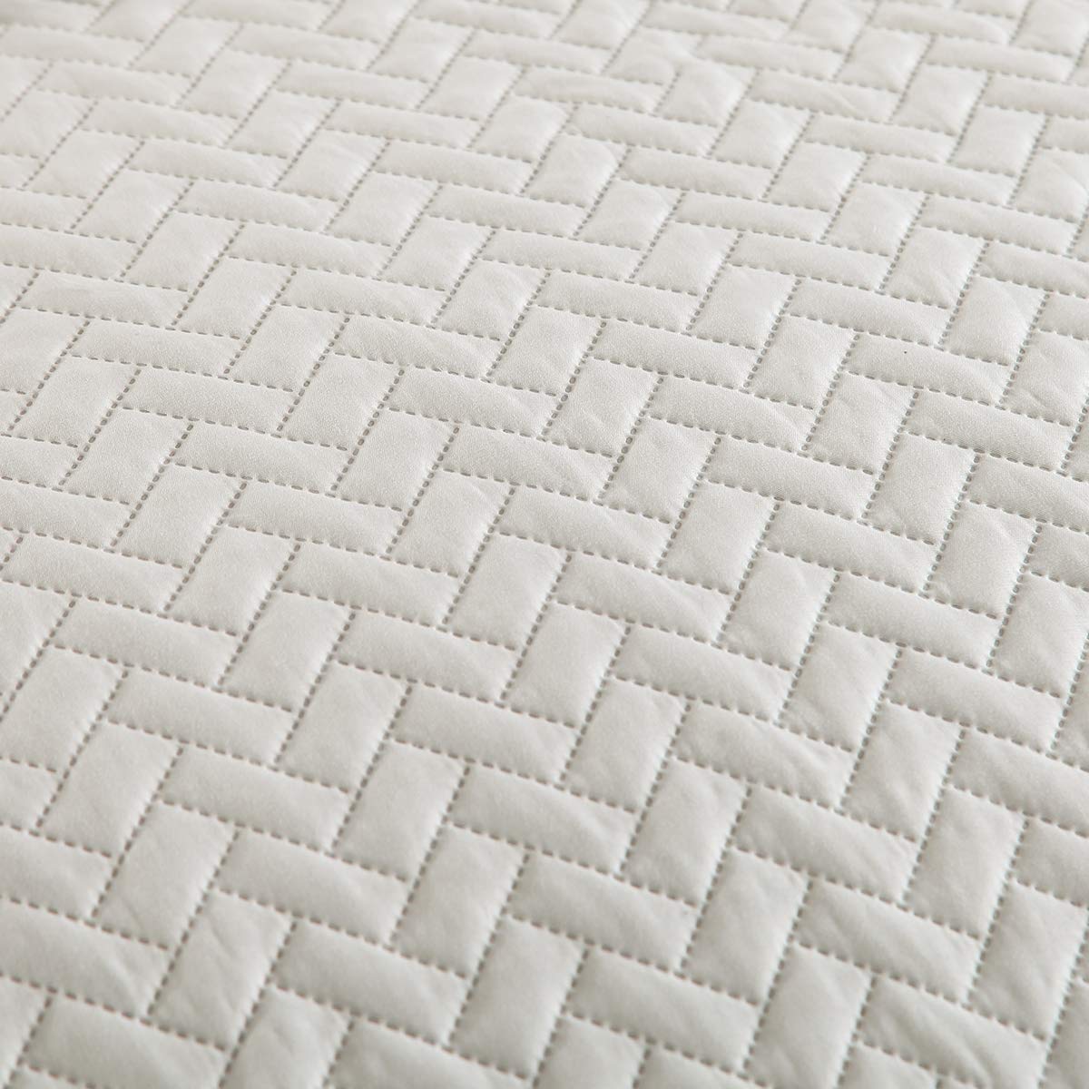 Premium MERRY HOME King Size Quilt Set - 320GSM Lightweight Summer Bedding, 3-Piece Solid White Quilt Cover (92