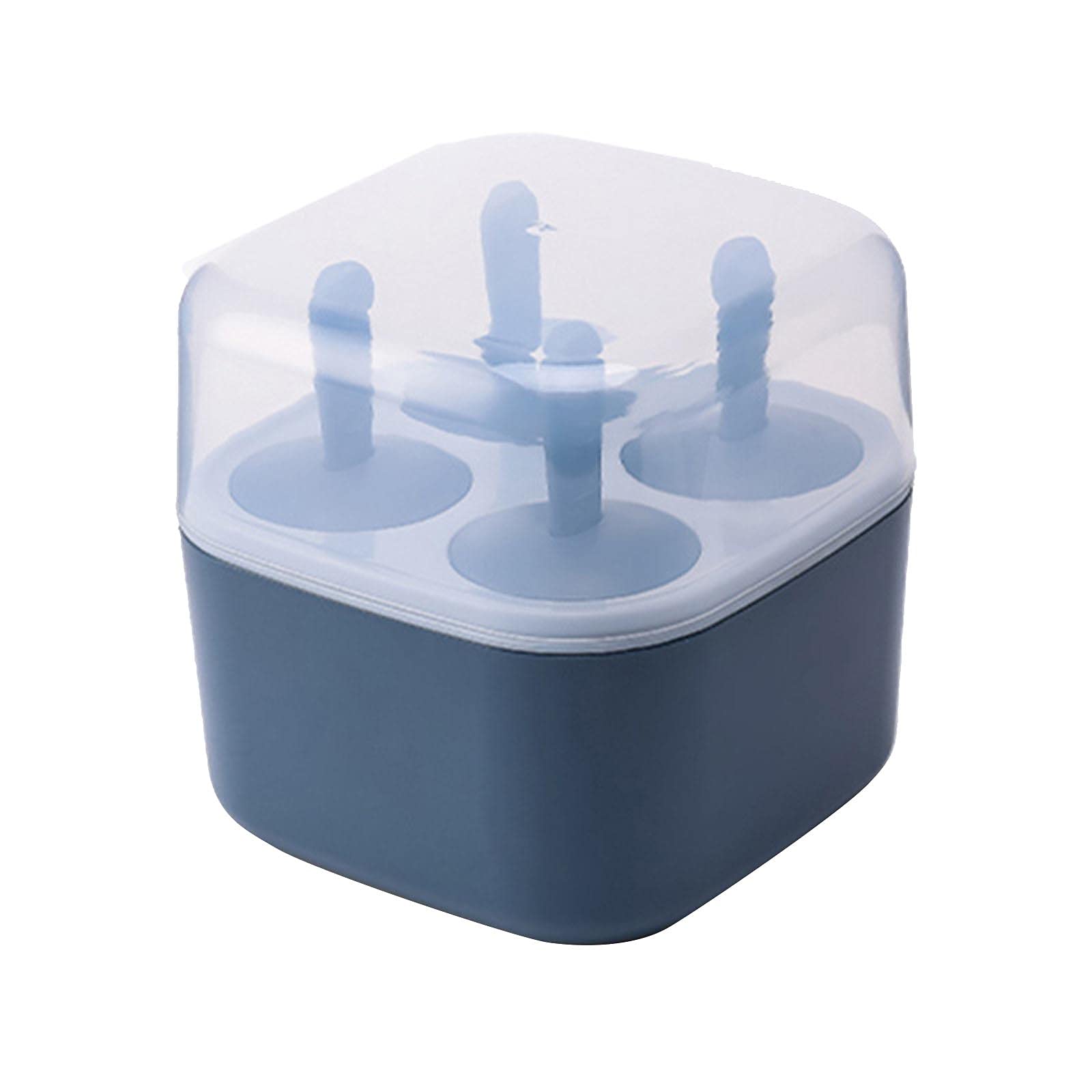 Premium Silicone Ice Cube Tray with 4 Handheld Popsicle Molds - BPA Free Reusable Ice Cream Maker for Cocktails, Drinks & Desserts - Perfect for Home Bars, Parties & Summer Treats