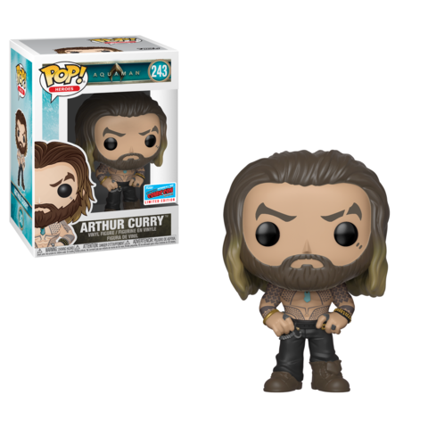 Aquaman Pop! Vinyl Figure - Arthur Curry NYCC 2018 Exclusive #243 - DC Comics Collectible for Superhero Fans & Home Decor
