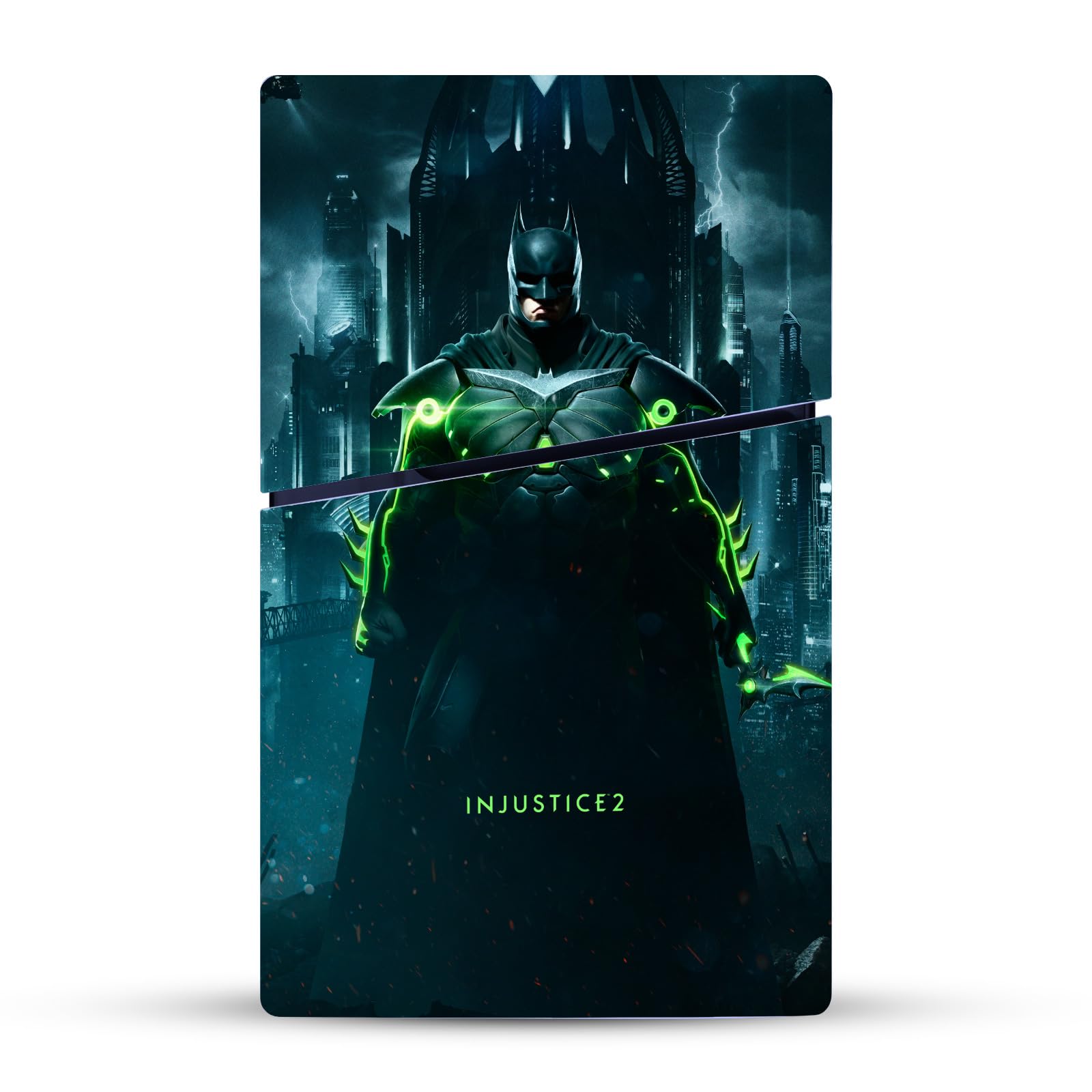 Official Licensed Injustice 2 Batman Vinyl Skin Sticker for Sony PlayStation 5 PS5 Slim/Pro Disc Edition Console & DualSense Controller - Gaming Protection & Customization for Superhero Fans