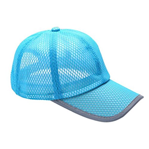 Breathable Mesh Baseball Cap for Women & Men – Summer Sport Hat by Famous Stars and Straps – Fitted Sky Blue Design – Perfect for Running, Hiking, and Outdoor Activities