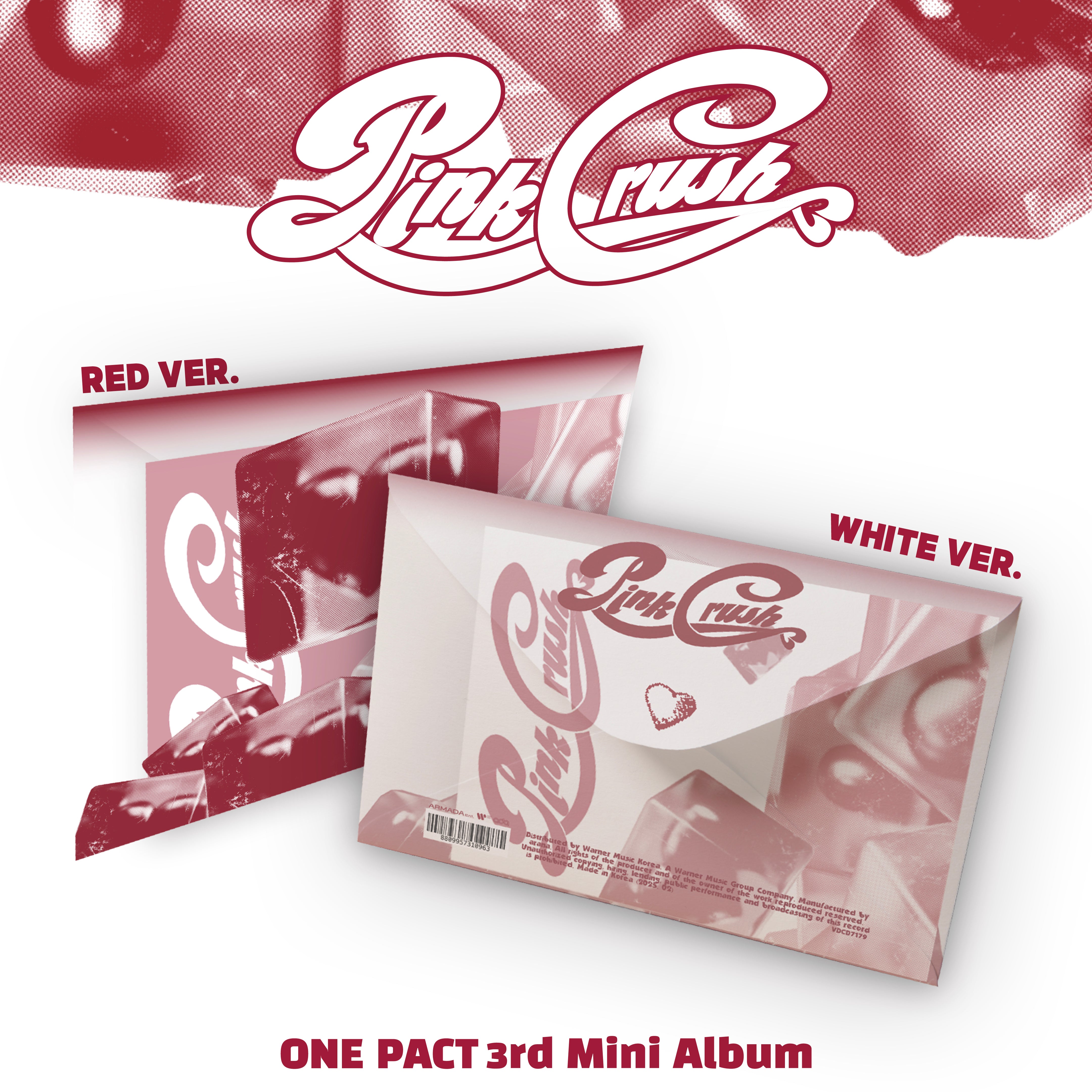 ONE PACT 3RD MINI ALBUM 'PINK CRUSH' - K-Pop CD with Photobook & Exclusive Merch | Perfect for K-Pop Fans, Collectors & Gift Giving