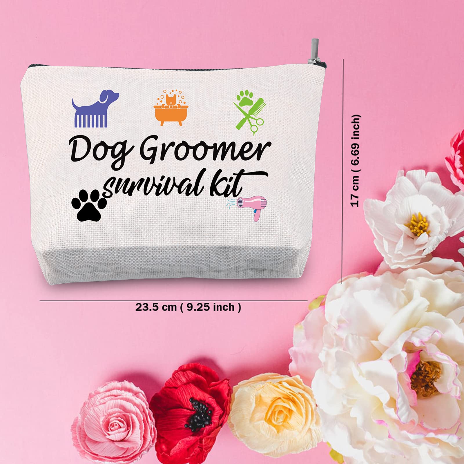 TSOTMO Professional Dog Grooming Kit - Pet Groomer Survival Kit with Cosmetic Makeup Bag, Perfect Gift for Dog Hair Stylists | Ideal for Mobile Pet Groomers & Home Dog Care
