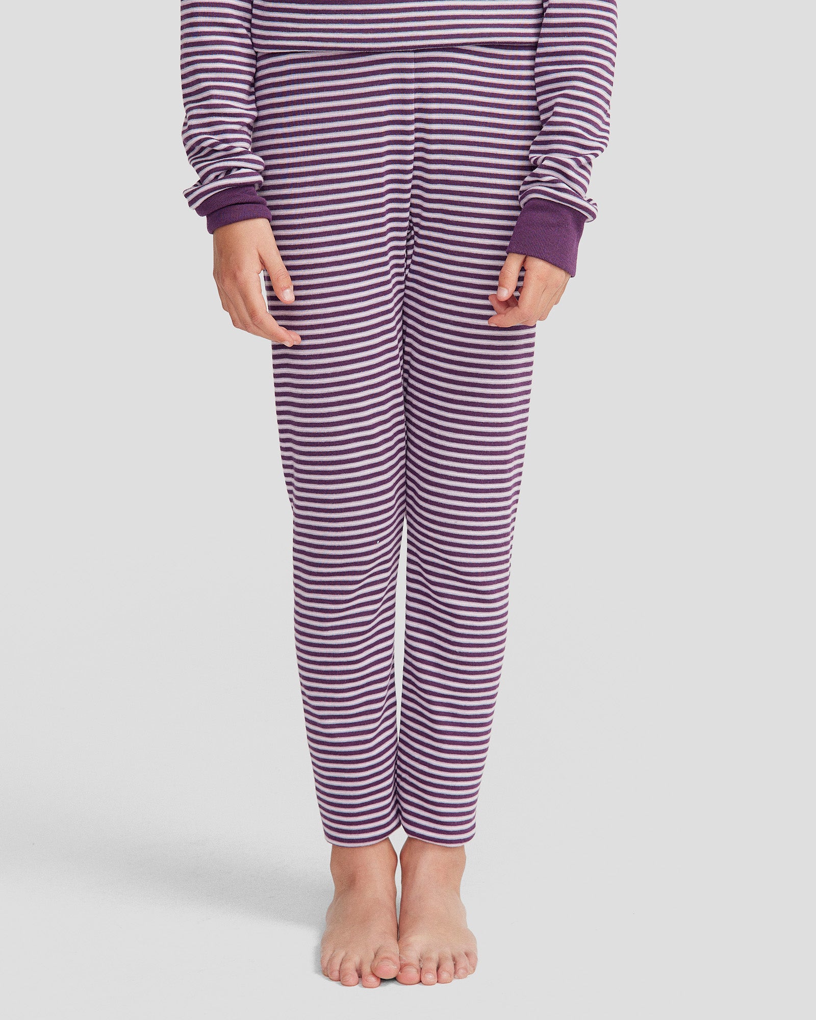 KMDCore Kids' Long John Pants - Striped Thermal Underwear for Boys & Girls | Warm Winter Base Layer for Outdoor Activities & Cold Weather