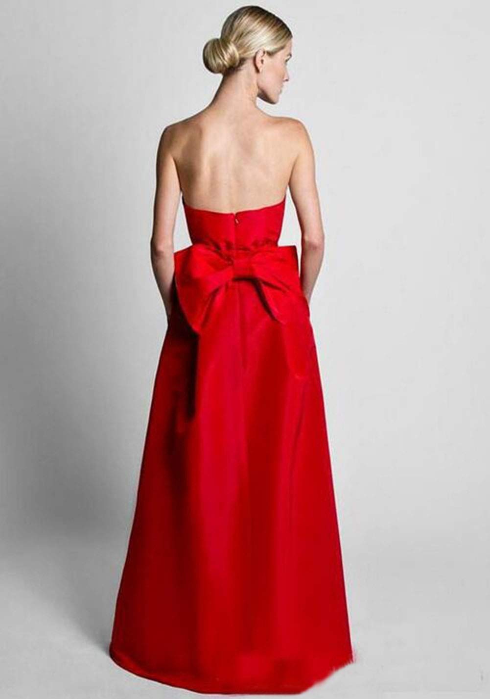 Emanni Women's Strapless Bridal Jumpsuit with Detachable Skirt - Red Wedding Dress & Bride Gown for Bridal Party, Reception & Photoshoots