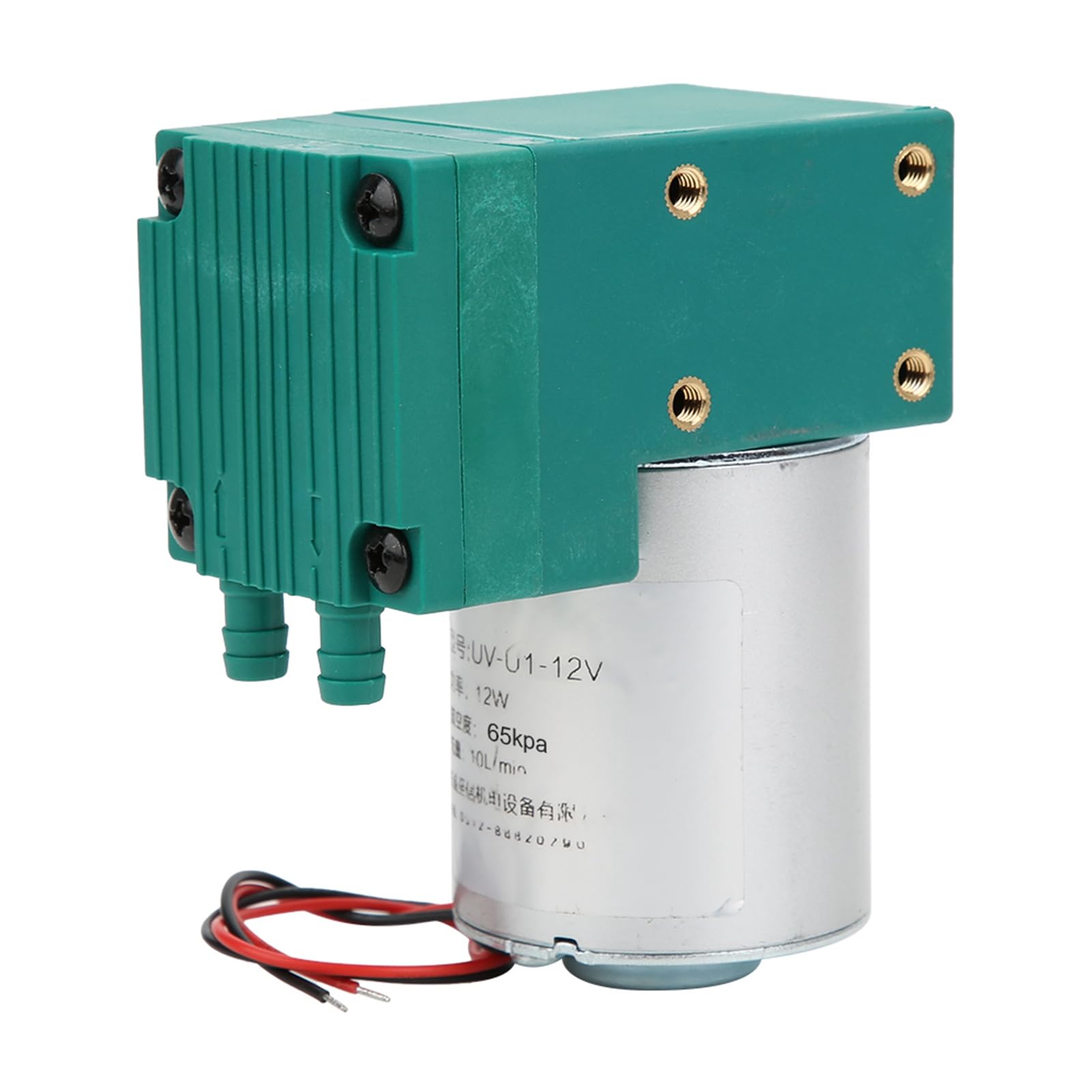 Mini Vacuum Pump 12V DC - Large 10L/min Flow, Low Noise 65-150kPa, 12W Power - Perfect for Vacuum Adsorption Equipment & DIY Projects (Great for 3D Printing, CNC Machines, and Laboratory Applications)