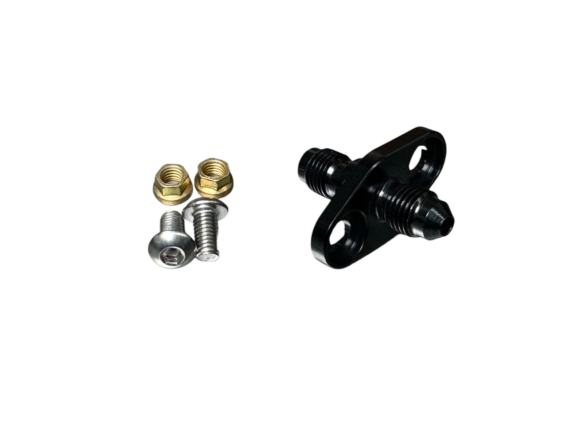 Motion Raceworks 4AN Bulkhead Flanged Pass Thru Fitting - 34 30404 - High Performance Fuel/Oil Line Connector for Racing & Automotive Applications