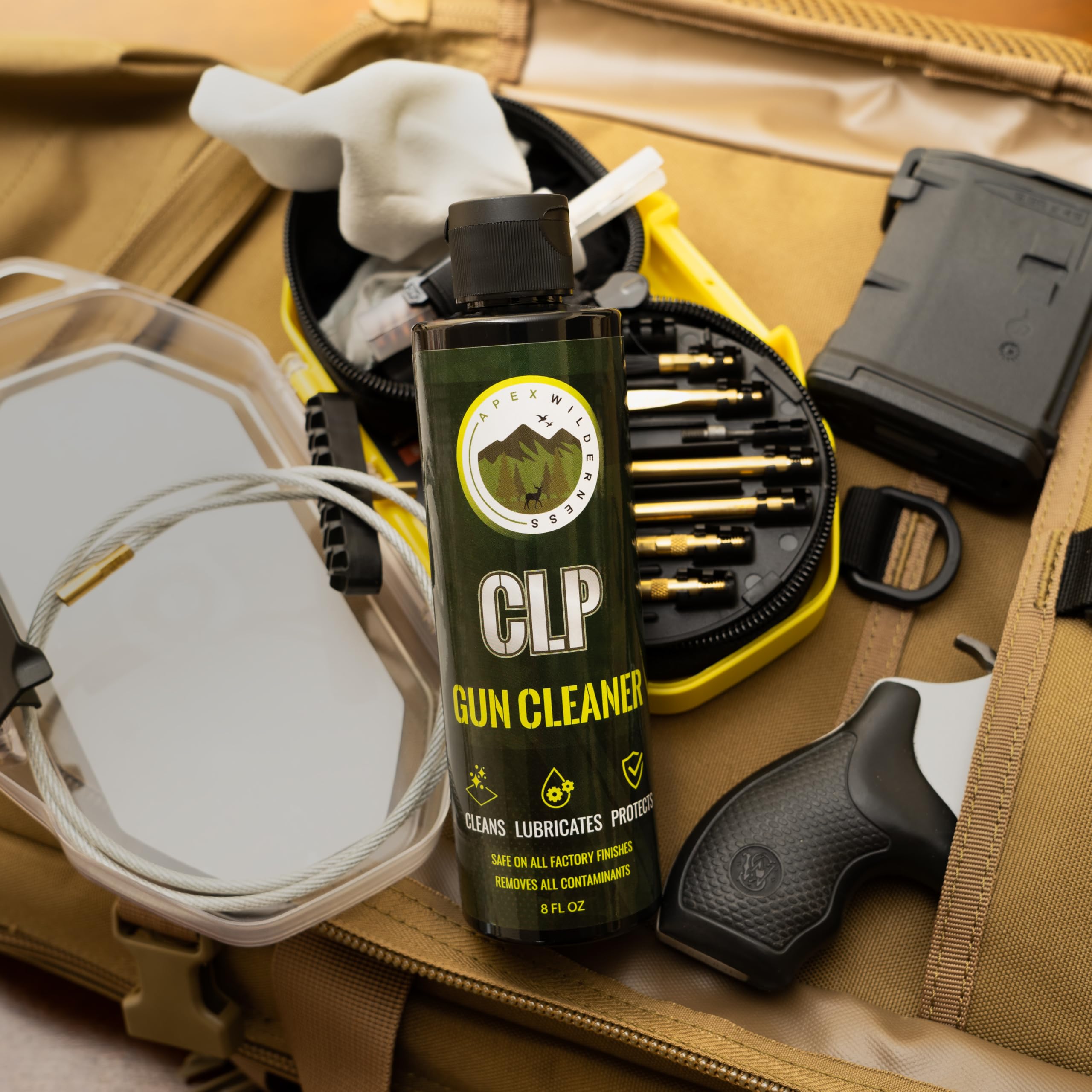 CLP Gun Cleaner 8oz - All-in-One Bore Cleaner, Lubricant & Rust Protector | Gun Oil Solvent for Firearm Maintenance | Perfect for Hunting, Range Shooting & Long-Term Gun Storage