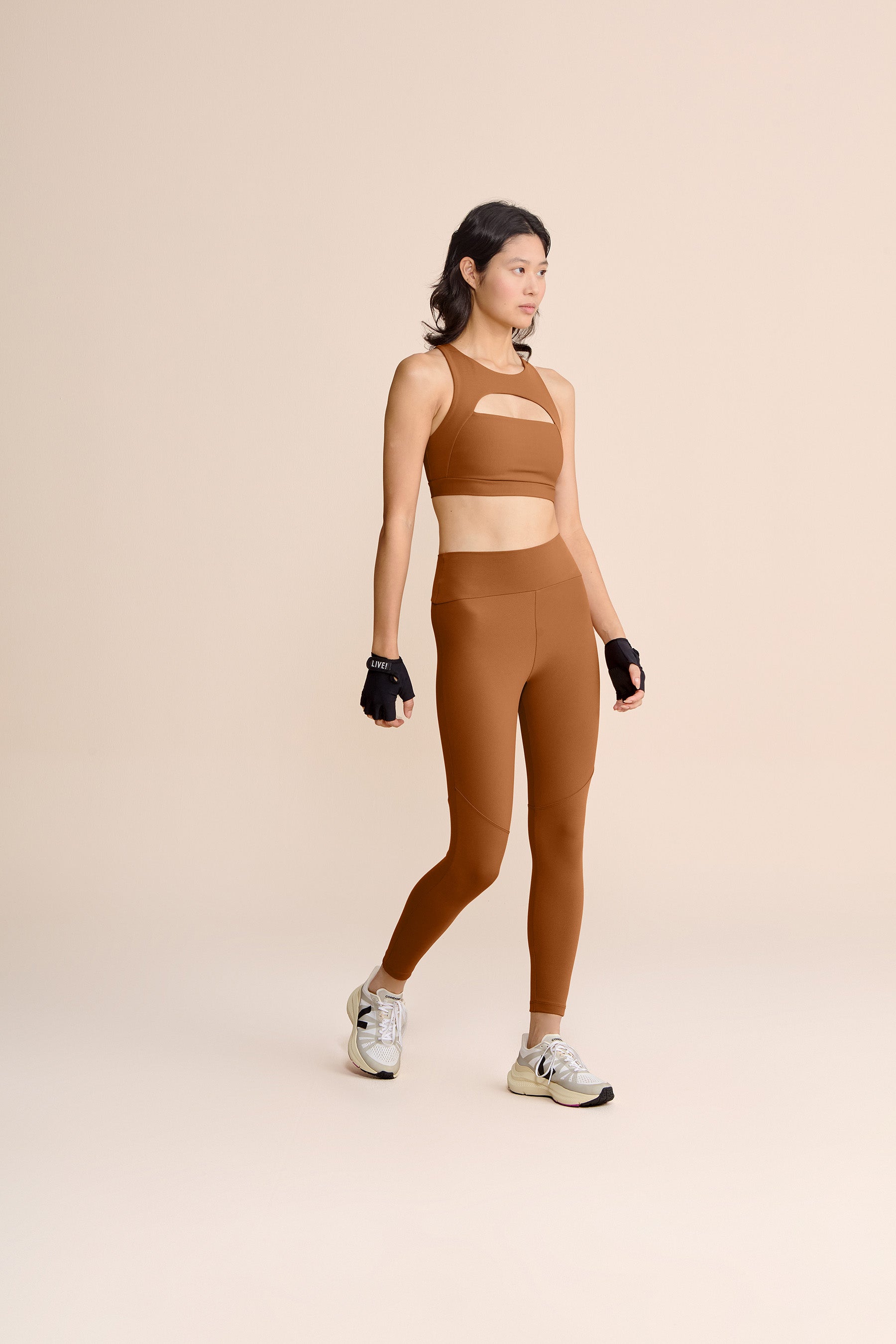 High Support Neoprene Line Racerback Sports Bra for Women - Workout, Running, Yoga & Gym Training