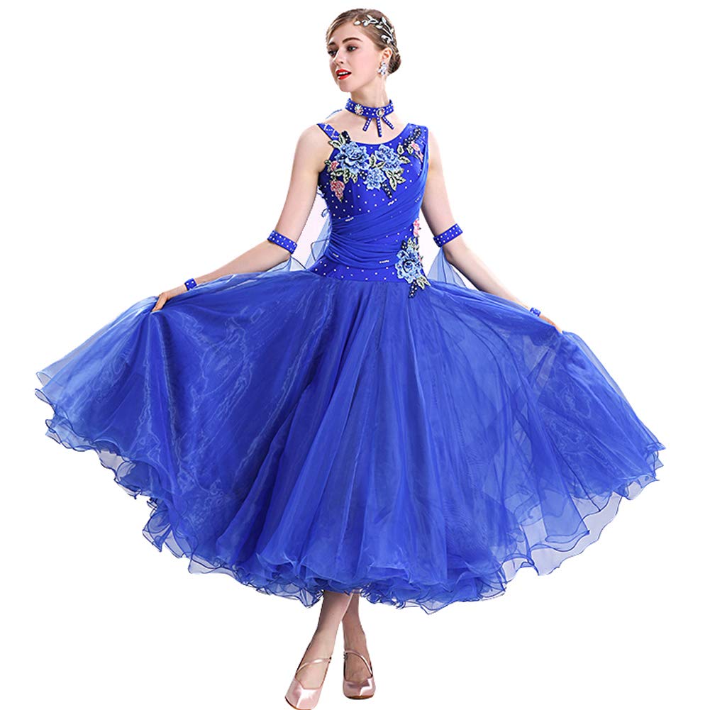 Elegant Women's Sleeveless Ballroom Dance Dress for Performance & Competition - Perfect for Latin, Swing, and Social Dancing Events