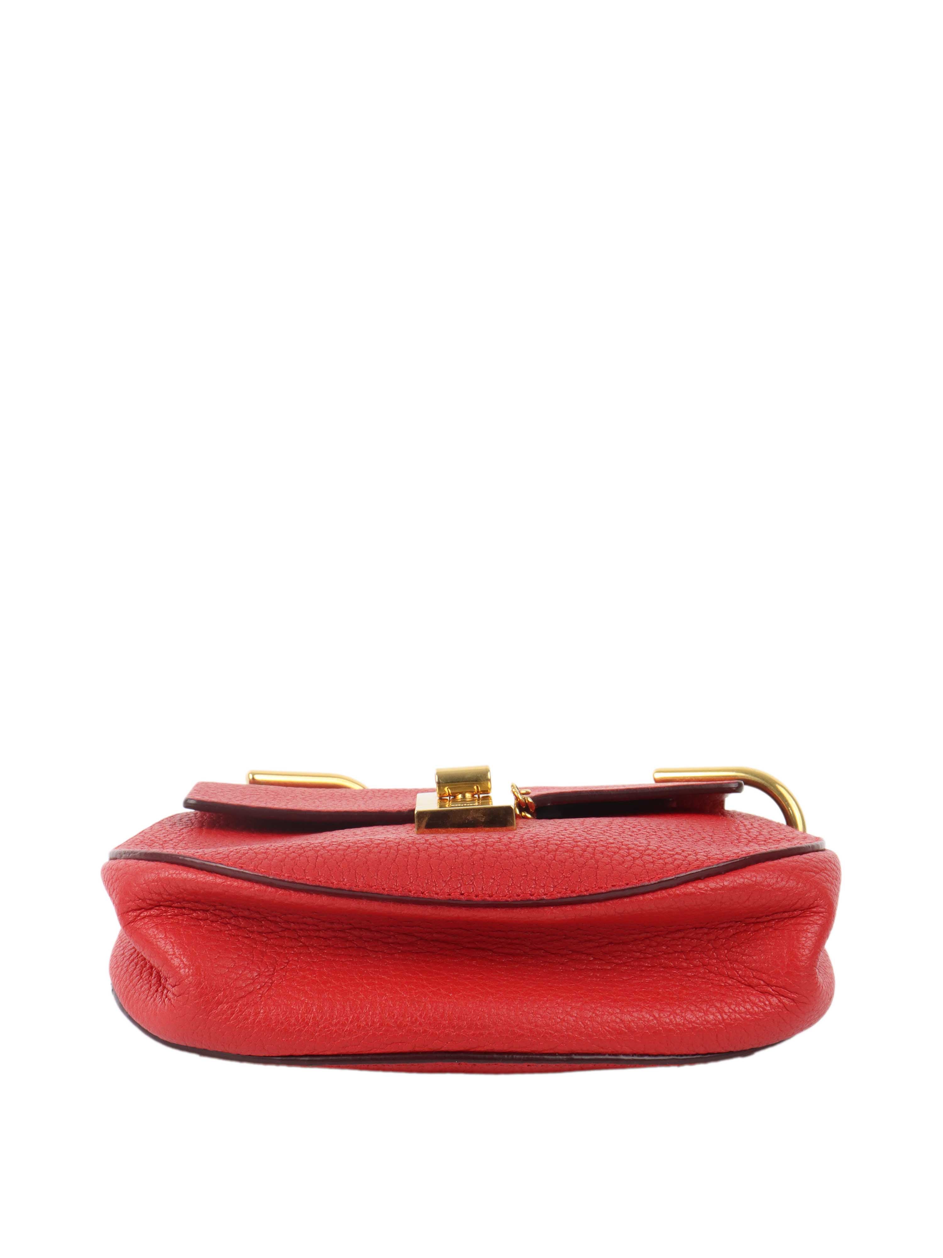 Chloe Red Leather Shoulder Bag for Women - Fashionable Crossbody Purse for Work, Travel & Evening Out