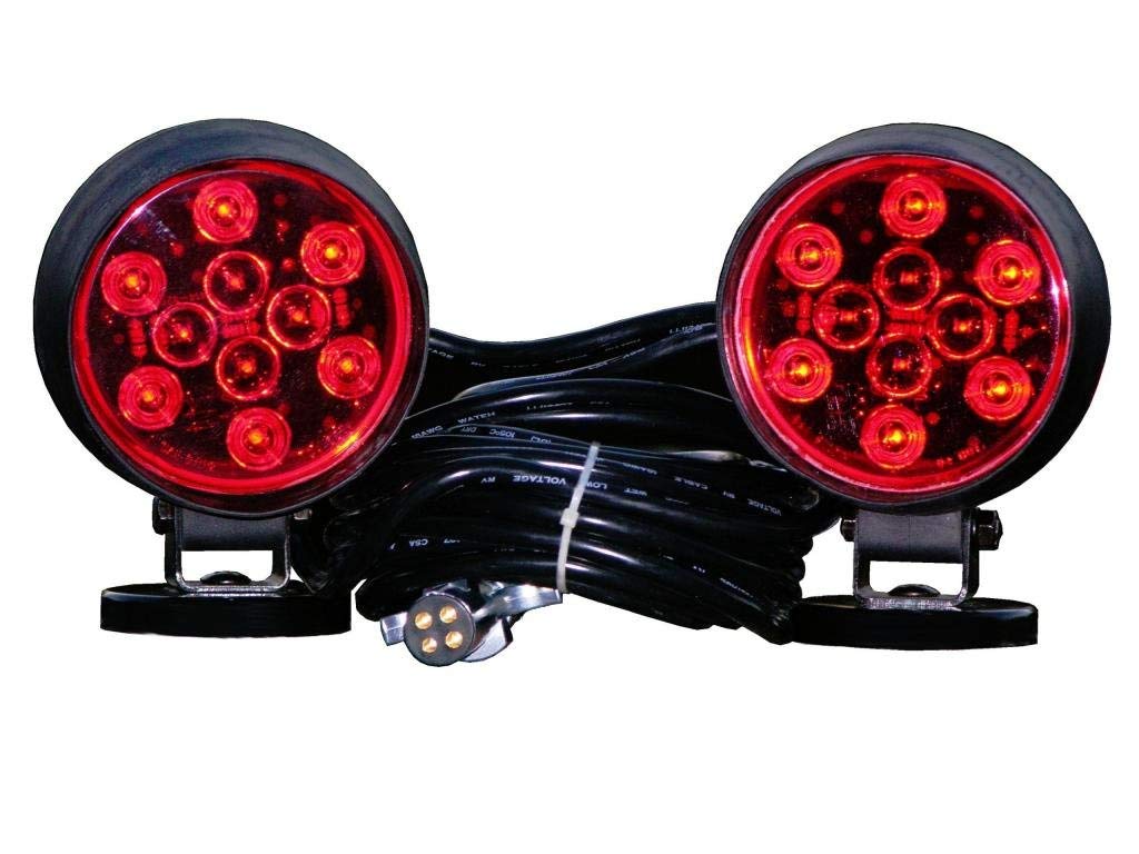 LED Magnetic Tow Lights with 4-Pin Plug for Wrecker & Rollback - Durable & Bright