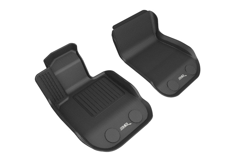 3D MAXpider Kagu Custom Fit Floor Mats for 2020 Toyota Supra - 1st Row, Black - All-Weather Protection & Easy Cleaning for Daily Driving & Road Trips