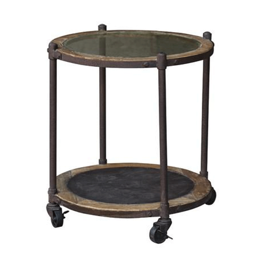 Modern Baxter Side Table - Small Accent Table for Living Room, Bedroom, or Office - Stylish End Table with Sturdy Metal Frame & Wooden Top - Perfect for Coffee, Books, or Decor